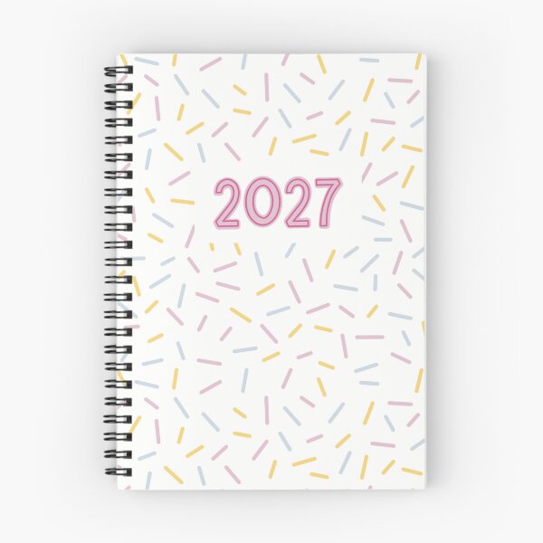 Item preview, 2027 Sprinkles Pattern Pink Blue Yellow Donut Aesthetic designed and sold by winterpumpkin.