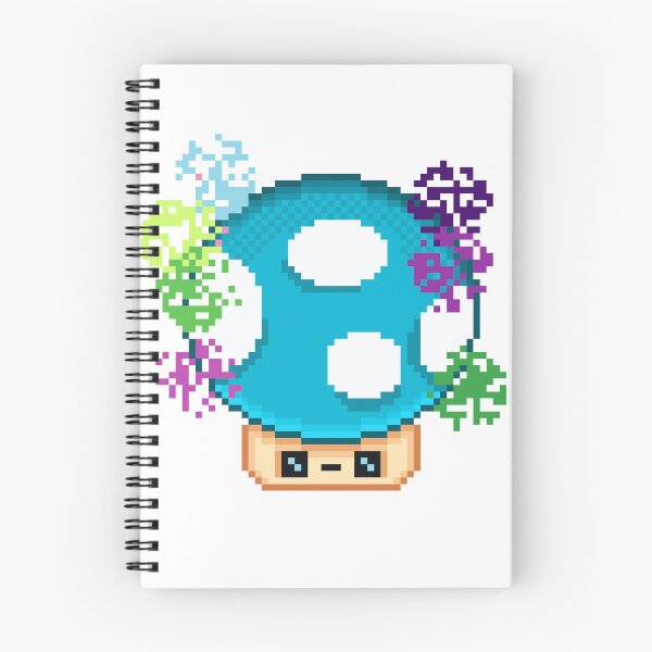 Item preview, Blue Mushroom Magic Trippy Spore Pixel ART  designed and sold by RetroRlx.