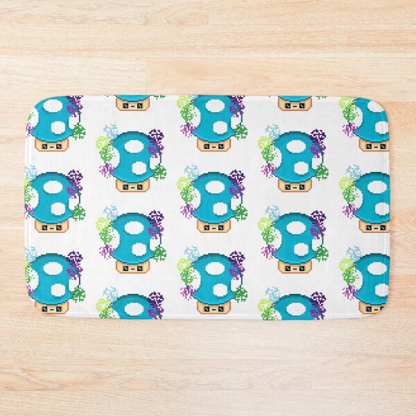 Item preview, Blue Mushroom Magic Trippy Spore Pixel ART  designed and sold by RetroRlx.