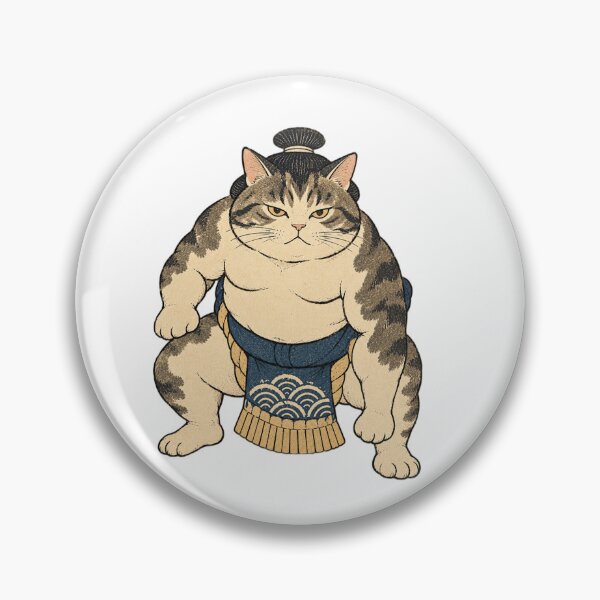 Item preview, Sumo Cat Ukiyo-e Japanese Woodblock Art designed and sold by LuckyCatClubJP.