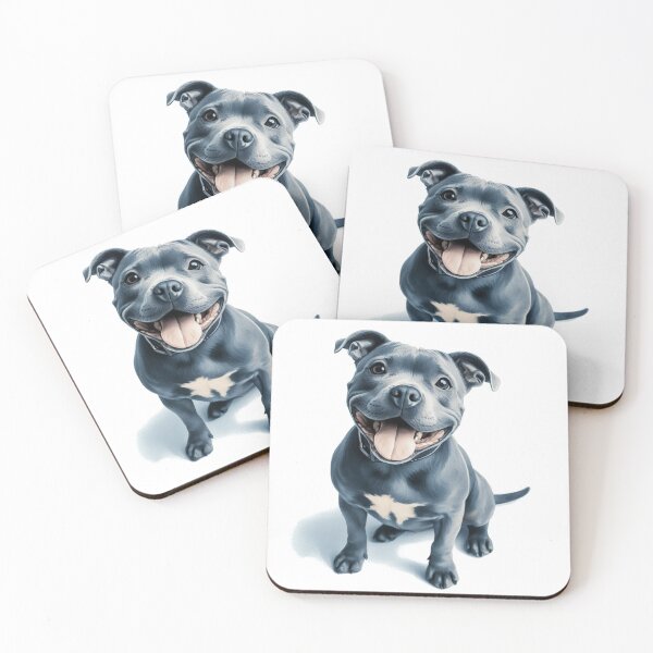 Item preview, Blue Staffy Portrait designed and sold by MaedK.