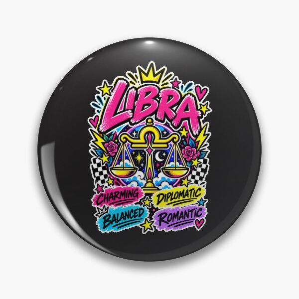 Item preview, Libra Zodiac Sign – Colorful Pop Astrology Scales Personality Design designed and sold by MetaModel Editions.