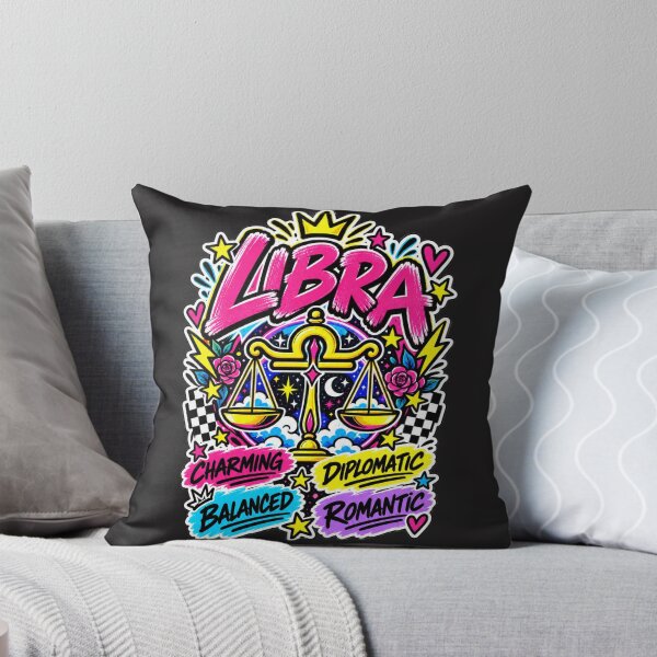 Item preview, Libra Zodiac Sign – Colorful Pop Astrology Scales Personality Design designed and sold by MetaModel Editions.