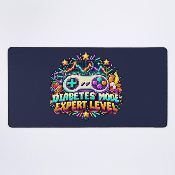 Item preview, Diabetes Mode: Expert Level – Retro Arcade Cartoon designed and sold by PiANNE.