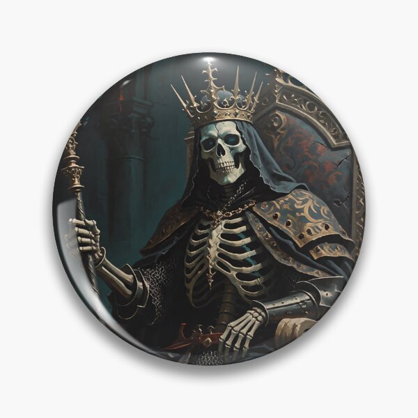 Item preview, Ossuary Sovereign - Undead Skeleton Lich King Gothic Throne RPG Art designed and sold by WUSCHELWORKS.