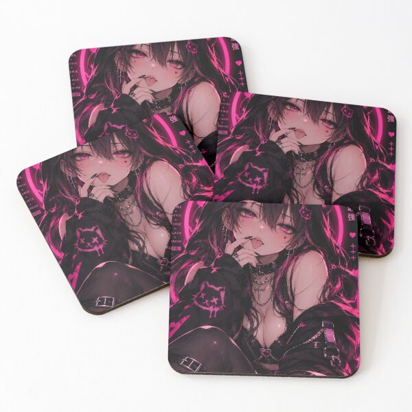 Item preview, Neon Goth Catgirl Anime – Pink Cyberpunk Anime Girl designed and sold by AnimDream .