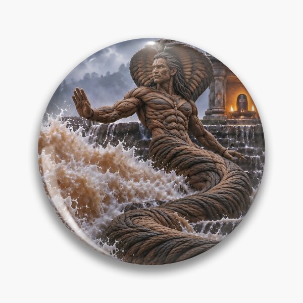 Item preview, Nāgarāja — Guardian of the Flooded Shrine designed and sold by JUTElCONIC.