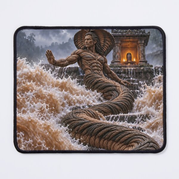 Item preview, Nāgarāja — Guardian of the Flooded Shrine designed and sold by JUTElCONIC.