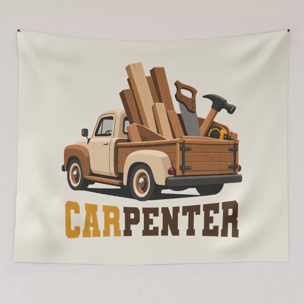 Item preview, Vintage Carpenter Pickup Truck Woodworking designed and sold by karamram.