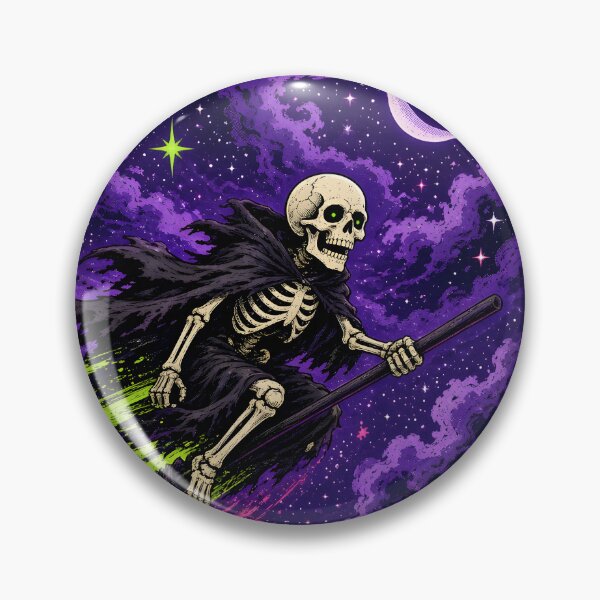Item preview, Skeleton on a Witches Broom designed and sold by BigSmileWorks.