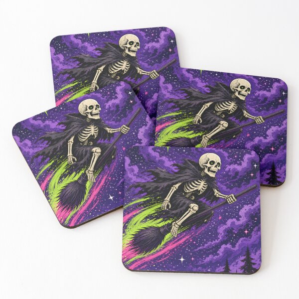 Item preview, Skeleton on a Witches Broom designed and sold by BigSmileWorks.