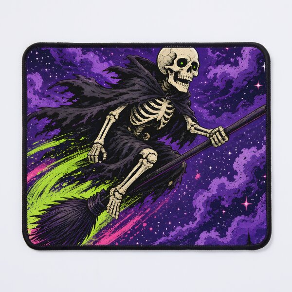 Item preview, Skeleton on a Witches Broom designed and sold by BigSmileWorks.