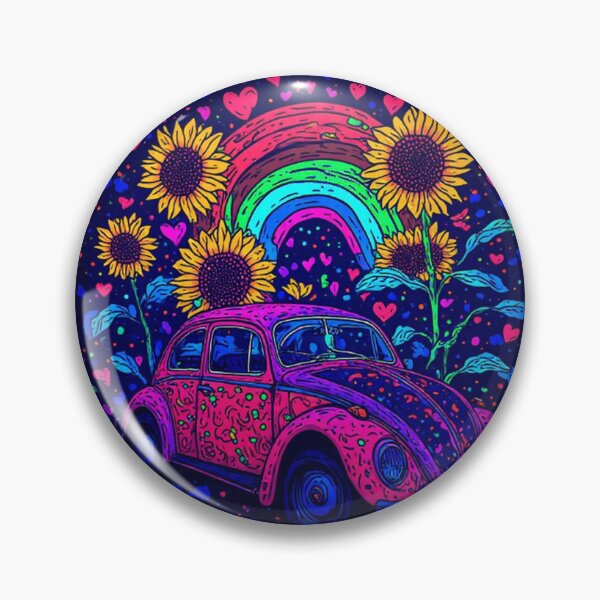 Item preview, 60's Psychedelic Luv Bug Hippy Art designed and sold by TheDarkWardrobe.