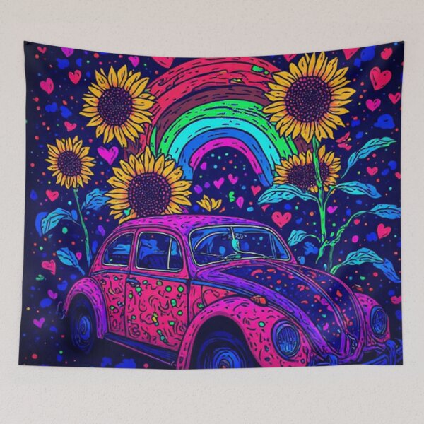 Item preview, 60's Psychedelic Luv Bug Hippy Art designed and sold by TheDarkWardrobe.