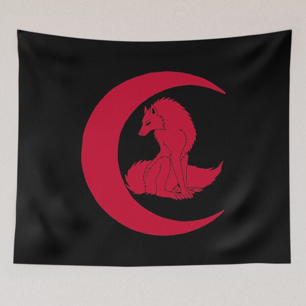 Item preview, The Red Wolf Resting Under the Moon designed and sold by Lagueny.