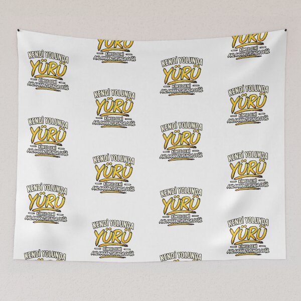 Item preview, Kendi Yolunda Yürü – Walk Your Own Path Motivational Typography designed and sold by Joyfulfabric.