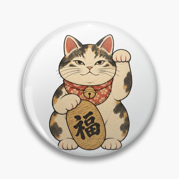 Item preview, Maneki Neko Lucky Cat Ukiyo-e Japanese Art designed and sold by LuckyCatClubJP.