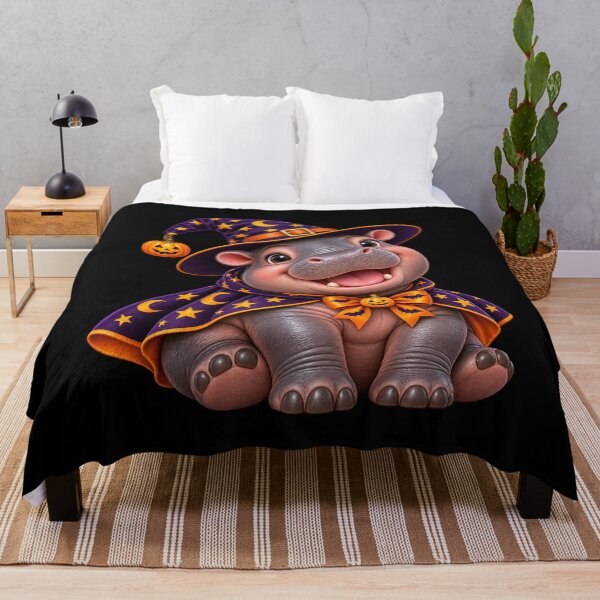 Item preview, Hippo Dressed As A Witch Cute Halloween Hippo Costume designed and sold by Whirx.