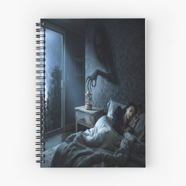 Item preview, Creepy Shadow Entity Haunting Sleeping Person During Thunderstorm Digital Art designed and sold by AfresStudio.