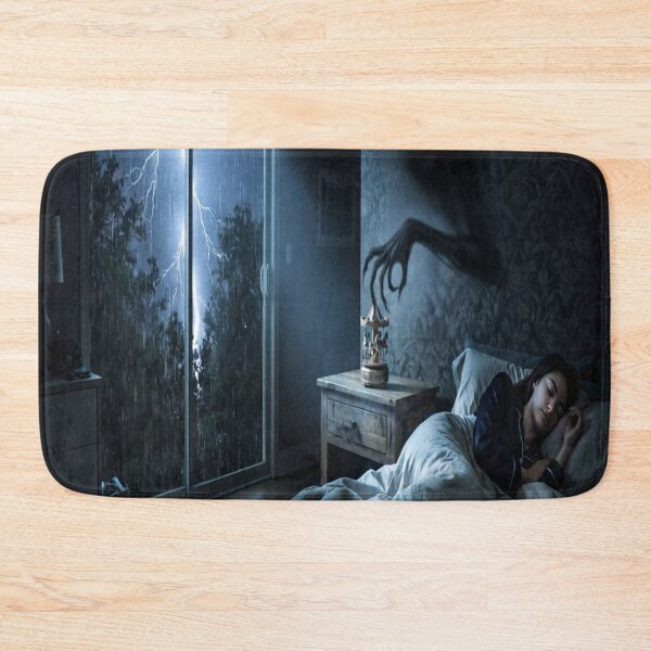 Item preview, Creepy Shadow Entity Haunting Sleeping Person During Thunderstorm Digital Art designed and sold by AfresStudio.