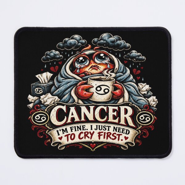 Item preview, Cancer Zodiac Sign Gothic Crab – I'm Fine I Just Need To Cry First designed and sold by TheInkRaven.