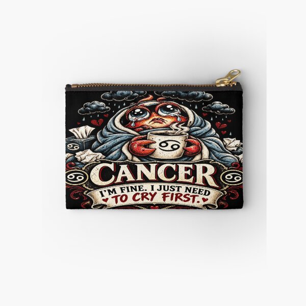 Item preview, Cancer Zodiac Sign Gothic Crab – I'm Fine I Just Need To Cry First designed and sold by TheInkRaven.