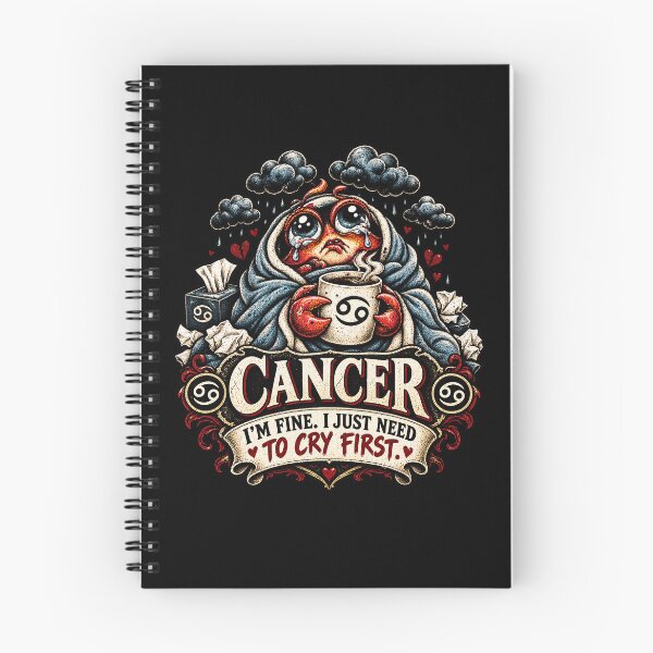 Item preview, Cancer Zodiac Sign Gothic Crab – I'm Fine I Just Need To Cry First designed and sold by TheInkRaven.