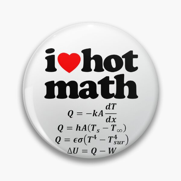 Item preview, Love Hot Math Heat Equation STEM Geek Graphic Black Text designed and sold by MathWare MathClips.