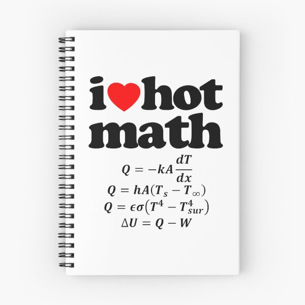 Item preview, Love Hot Math Heat Equation STEM Geek Graphic Black Text designed and sold by MathWare MathClips.
