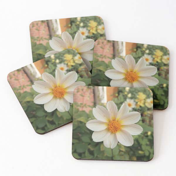 Item preview, White Dahlia With Yellow Center designed and sold by PhuongVoArt.