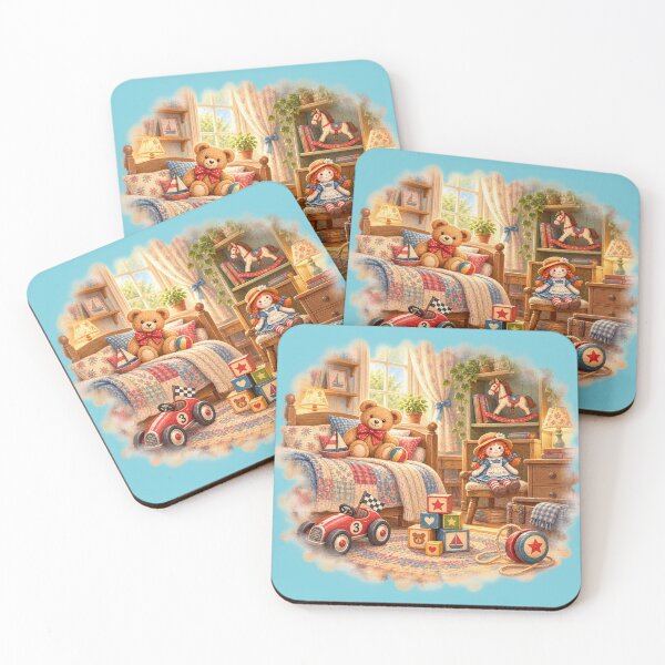 Item preview, Whimsical Vintage Children’s Room – Blue designed and sold by JessouArt.