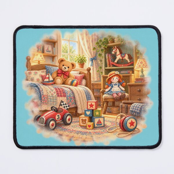 Item preview, Whimsical Vintage Children’s Room – Blue designed and sold by JessouArt.