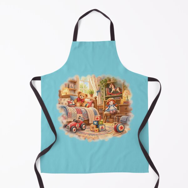Item preview, Whimsical Vintage Children’s Room – Blue designed and sold by JessouArt.