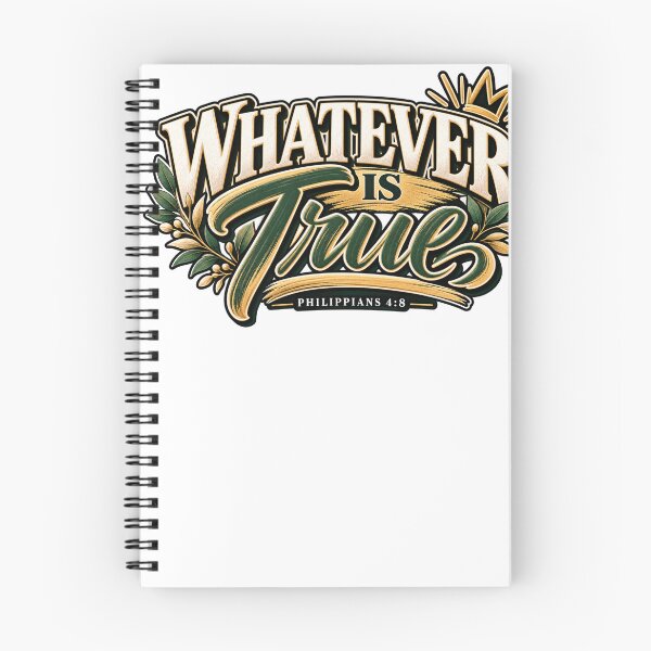 Item preview, Whatever Is True | Philippians 4:8 Christian Typography Design designed and sold by ThinkOnThis.