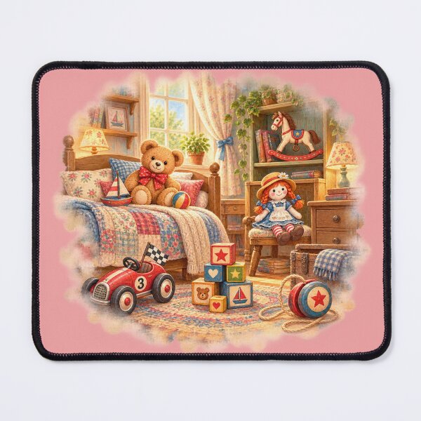 Item preview, Whimsical Vintage Children’s Room – Pink designed and sold by JessouArt.