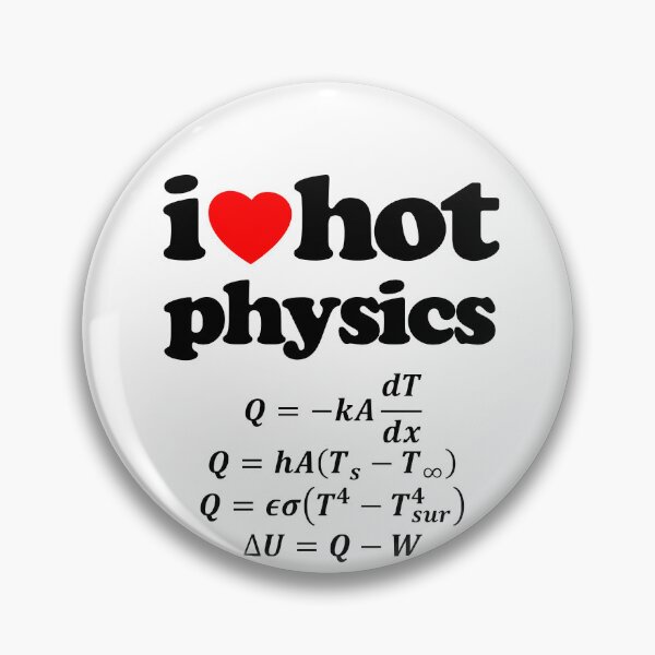 Item preview, I Love Hot Physics Heat Equation STEM Geek Graphic Black Text designed and sold by MathWare MathClips.
