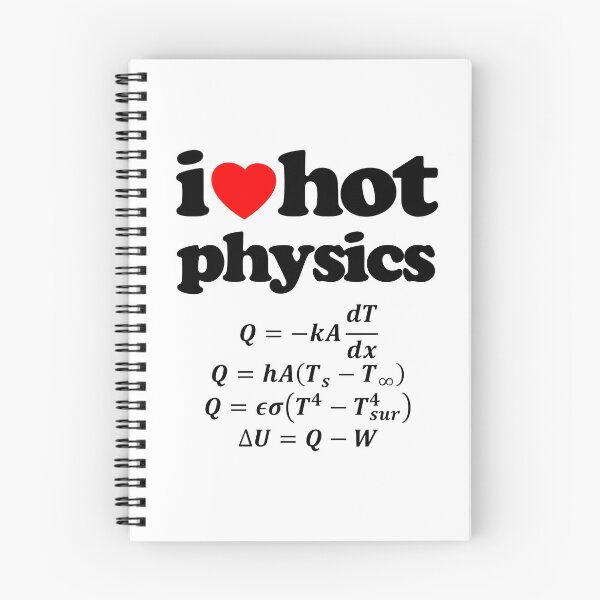 Item preview, I Love Hot Physics Heat Equation STEM Geek Graphic Black Text designed and sold by MathWare MathClips.