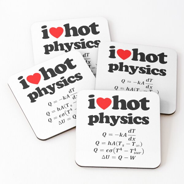 Item preview, I Love Hot Physics Heat Equation STEM Geek Graphic Black Text designed and sold by MathWare MathClips.