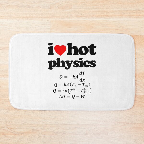 Item preview, I Love Hot Physics Heat Equation STEM Geek Graphic Black Text designed and sold by MathWare MathClips.
