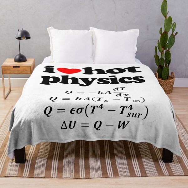 Item preview, I Love Hot Physics Heat Equation STEM Geek Graphic Black Text designed and sold by MathWare MathClips.
