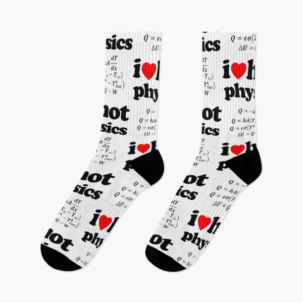 Item preview, I Love Hot Physics Heat Equation STEM Geek Graphic Black Text designed and sold by MathWare MathClips.