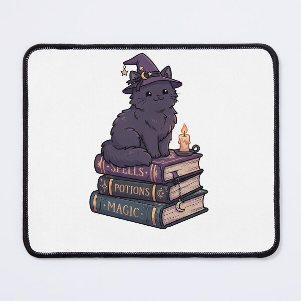 Item preview, Witchy Black Cat on Spell Books designed and sold by Rariks.