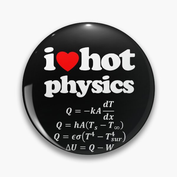Item preview, I Love Hot Physics Heat Equation STEM Geek Graphic White Text designed and sold by MathWare MathClips.