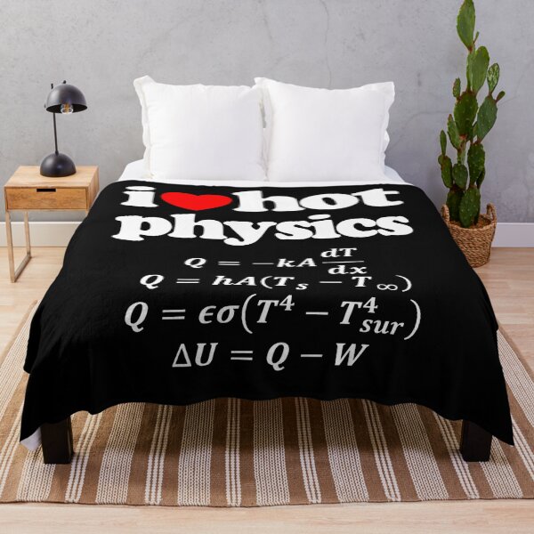 Item preview, I Love Hot Physics Heat Equation STEM Geek Graphic White Text designed and sold by MathWare MathClips.