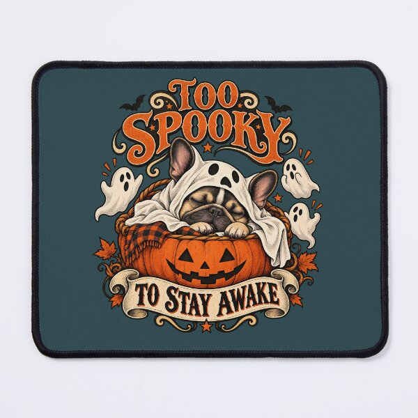 Item preview, Too Spooky to Stay Awake – Sleeping French Bulldog Halloween designed and sold by PiANNE.