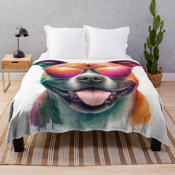 Item preview, Cool Happy Staffy in Shades designed and sold by MaedK.