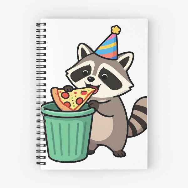 Item preview, Funny Trash Panda Raccoon Pizza Party Retro designed and sold by Thompika.