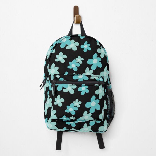 Item preview, Blue Posies on a black background! designed and sold by Nana Dancer Designs.