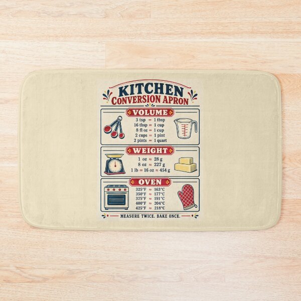 Item preview, Kitchen Conversion Apron – Baking Measurement Cheat Sheet designed and sold by astersgraphics.