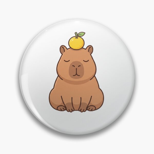 Item preview, Calm Capybara with a Yuzu designed and sold by Rariks.